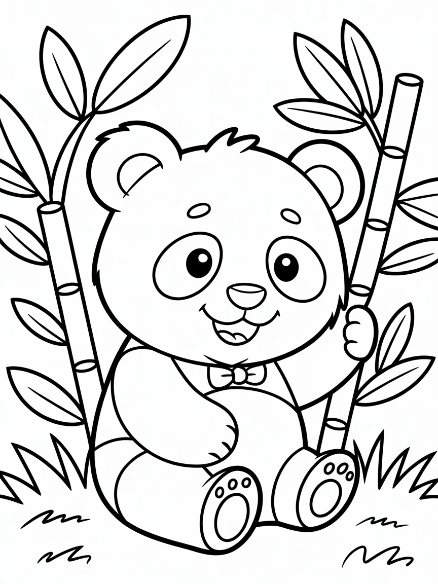 Cute animal - Free Coloring Page