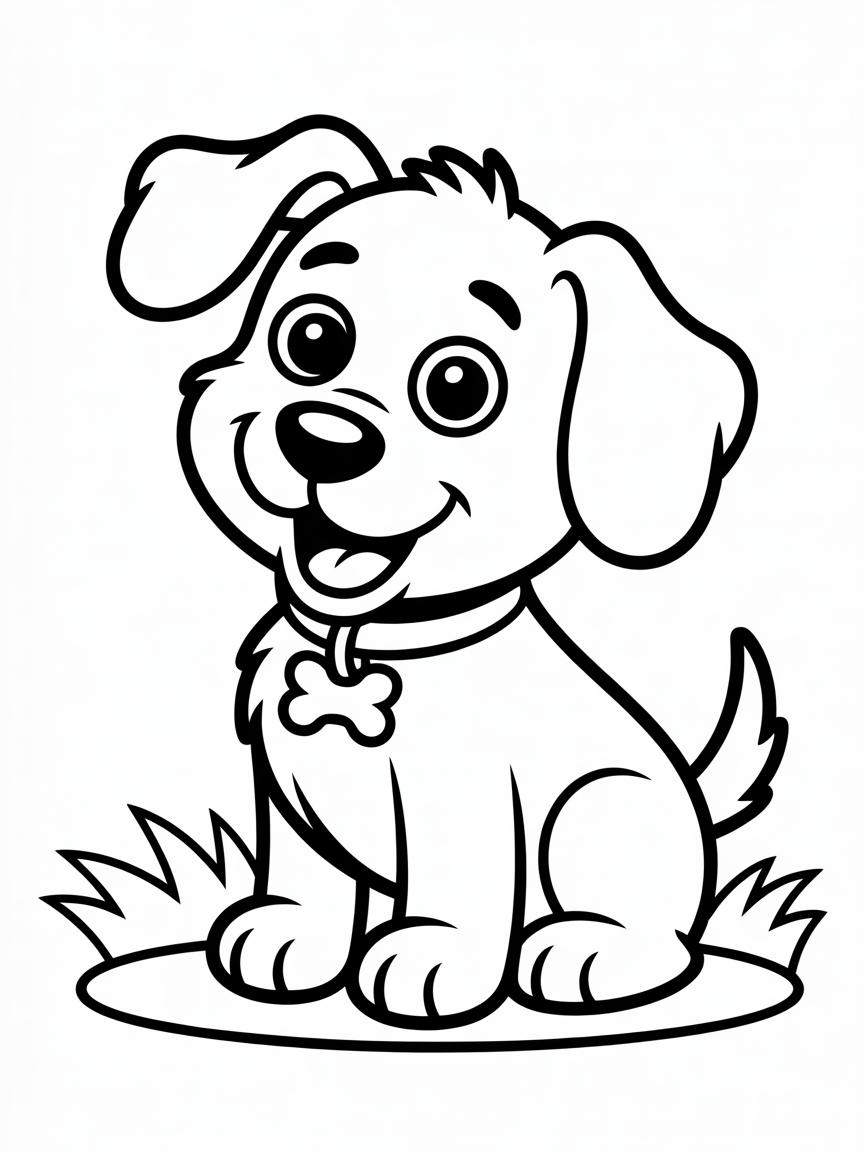 A dog - Free Coloring Page