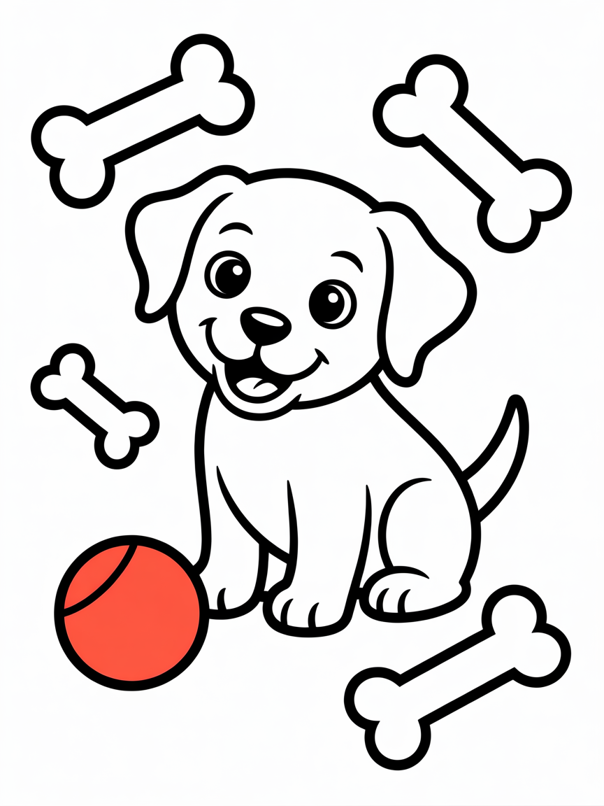 Labrador - Free Coloring Page