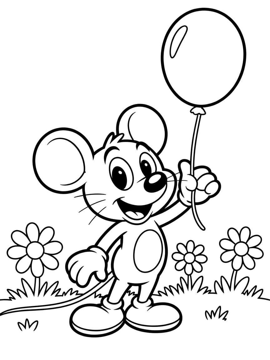 Mike mouse - Free Coloring Page