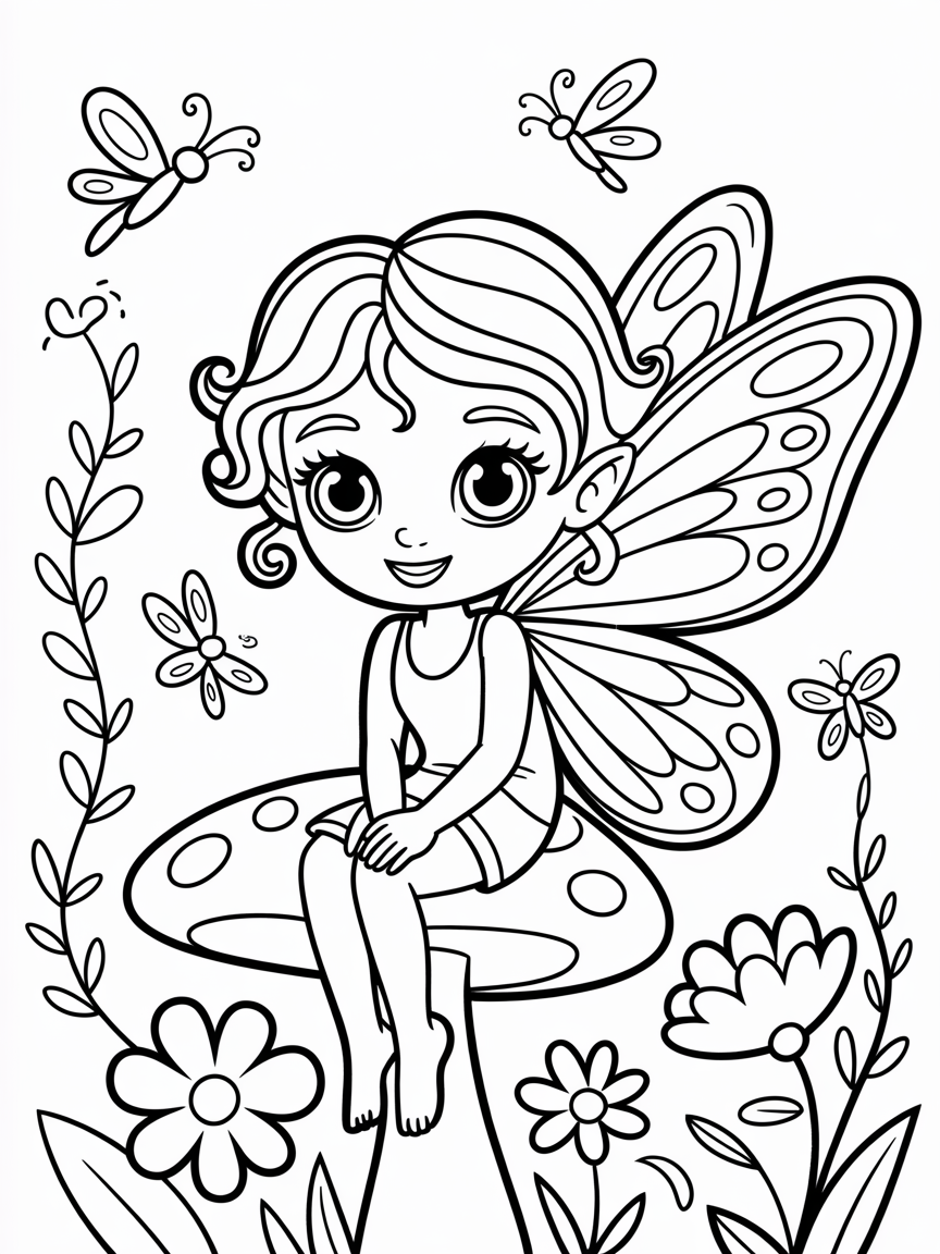 Fairy - Free Coloring Page