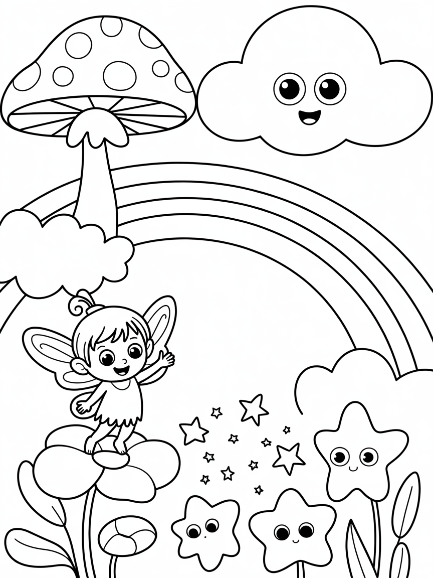 Magic world - Free Coloring Page