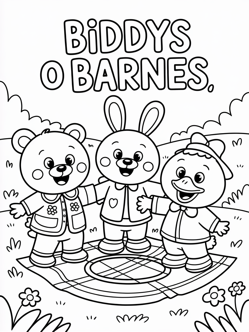 Biddys o Barnes - Free Coloring Page