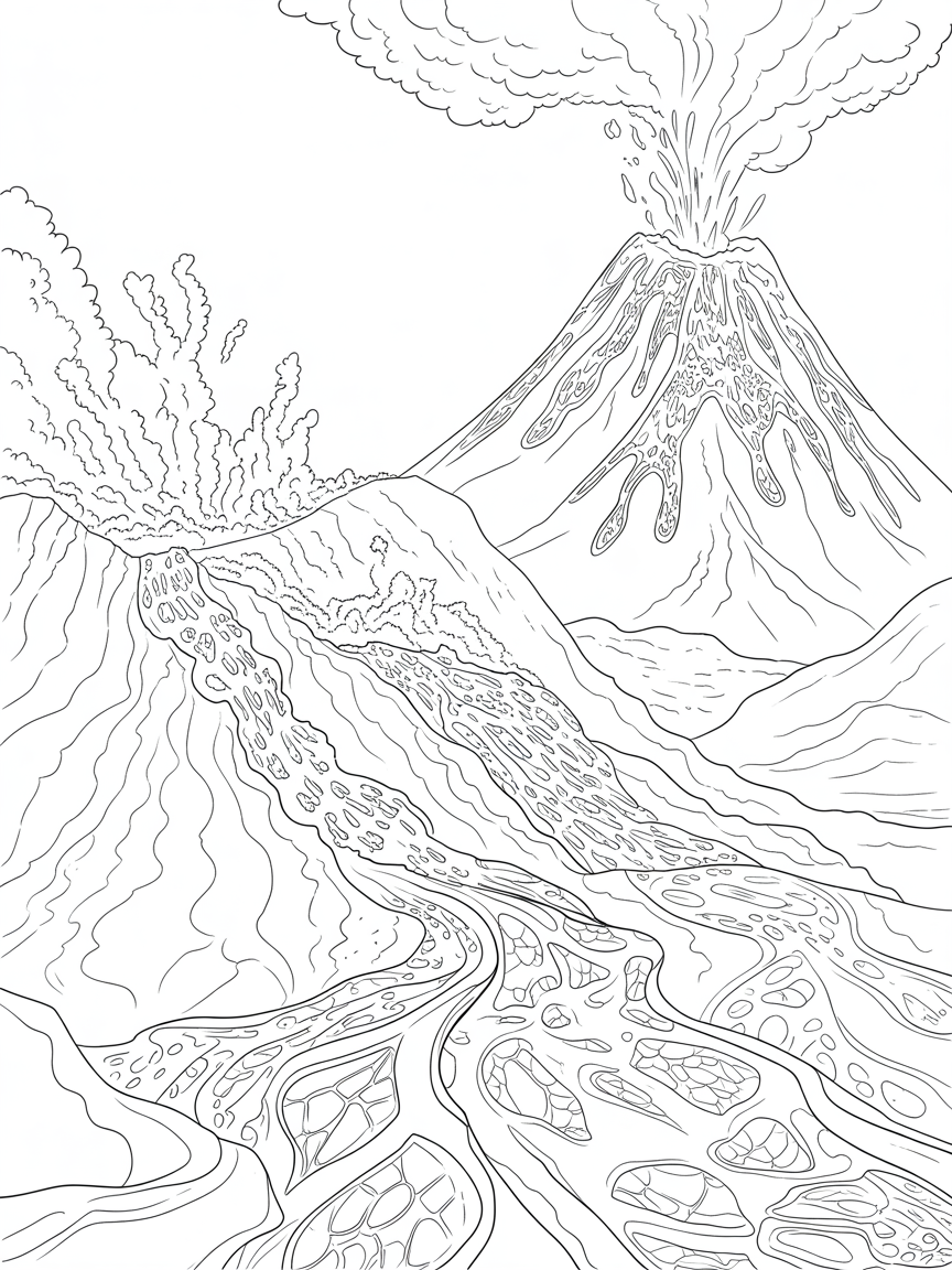 Lava - Free Coloring Page