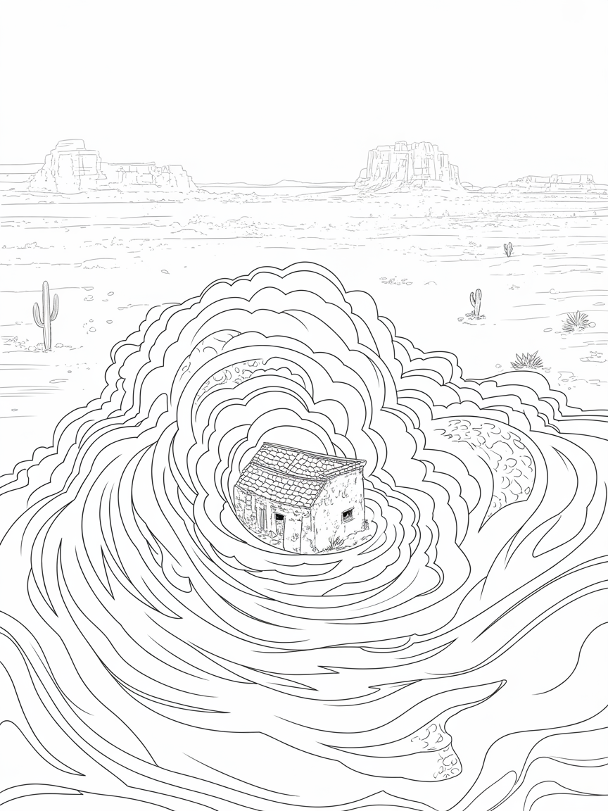 Sandstorm - Free Coloring Page