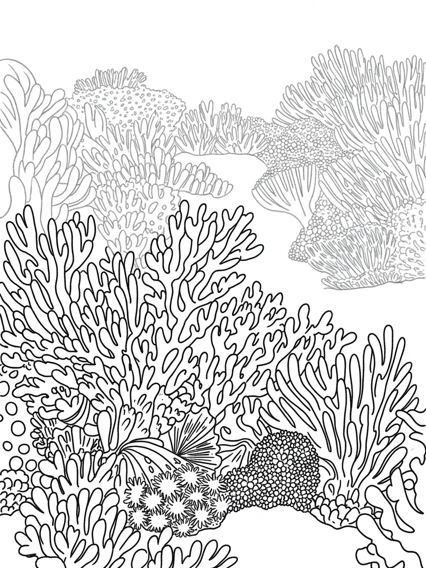 Coral - Free Coloring Page