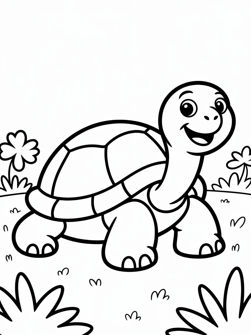 Tortoise - Free Coloring Page