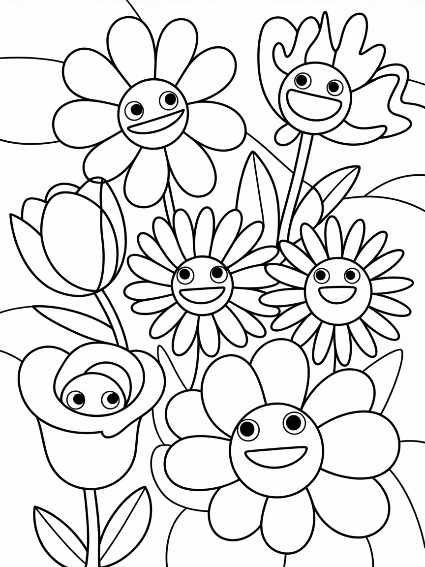 flores - Free Coloring Page