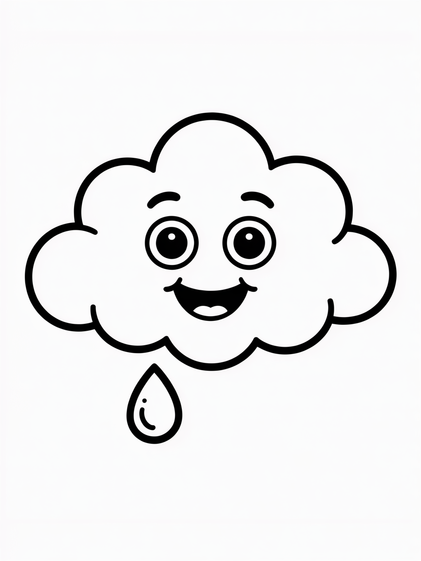 White colout dot - Free Coloring Page