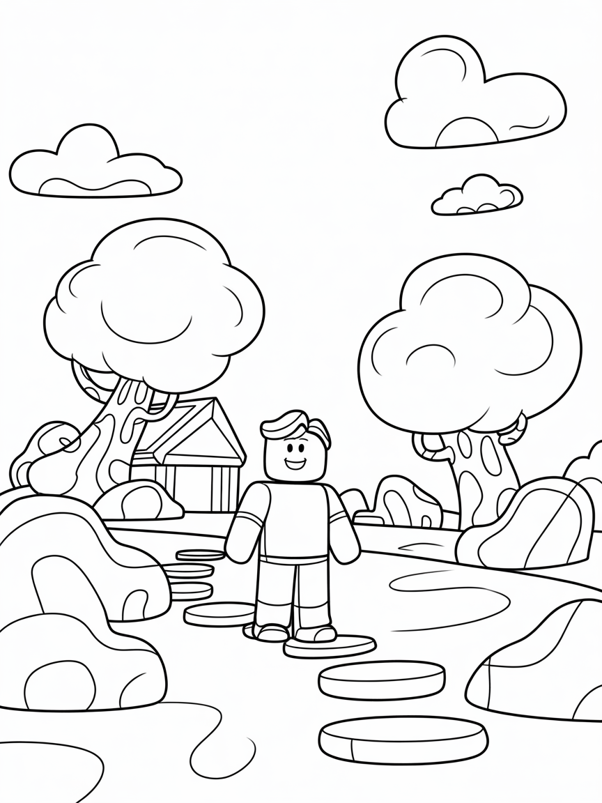 Roblox Dandys world - Free Coloring Page