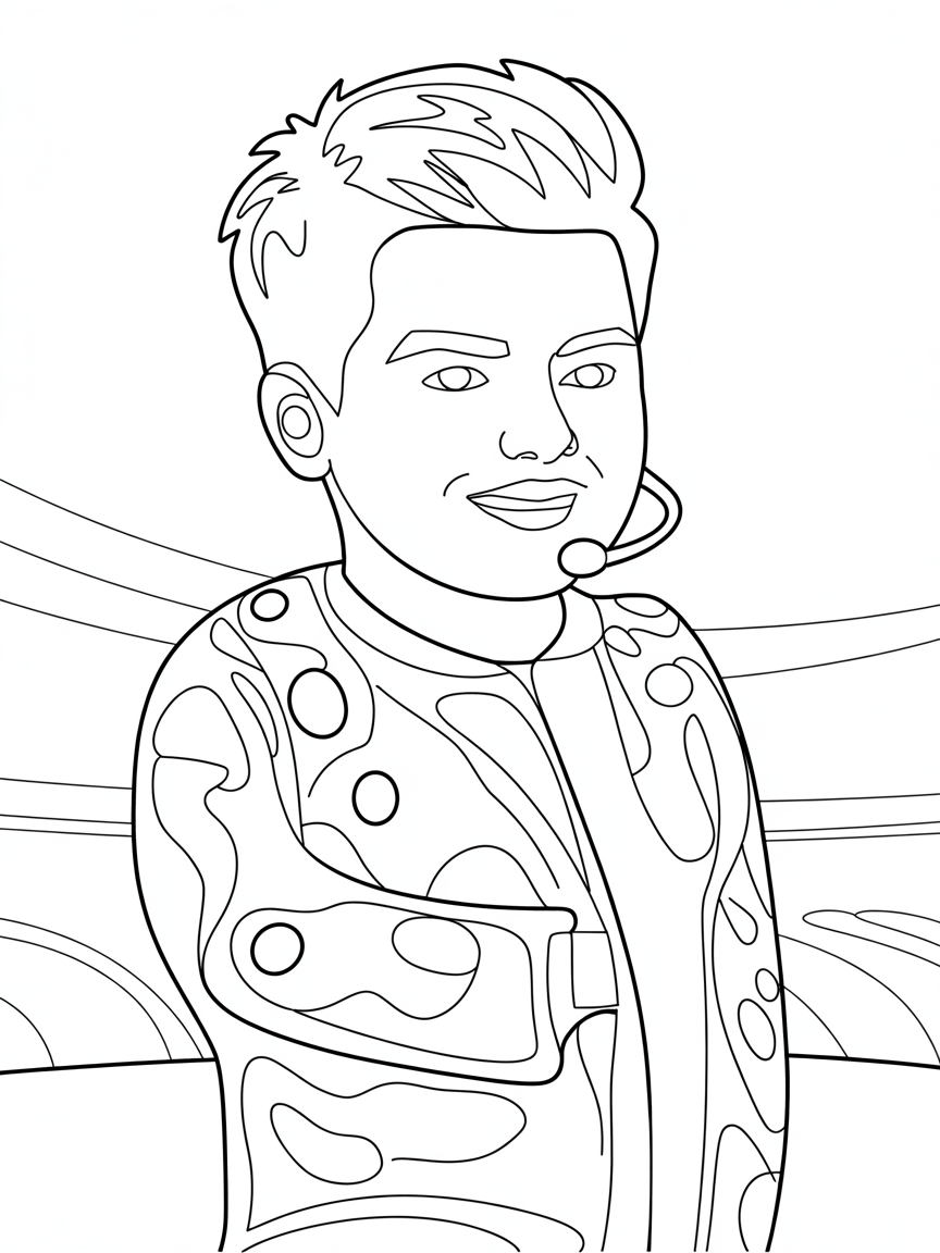 Adam lambert - Free Coloring Page
