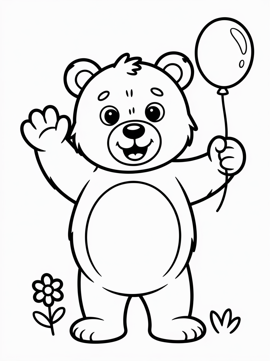 a bear - Free Coloring Page