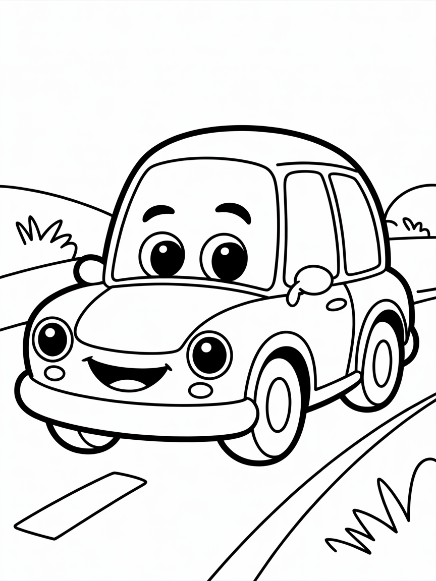 car - Free Coloring Page