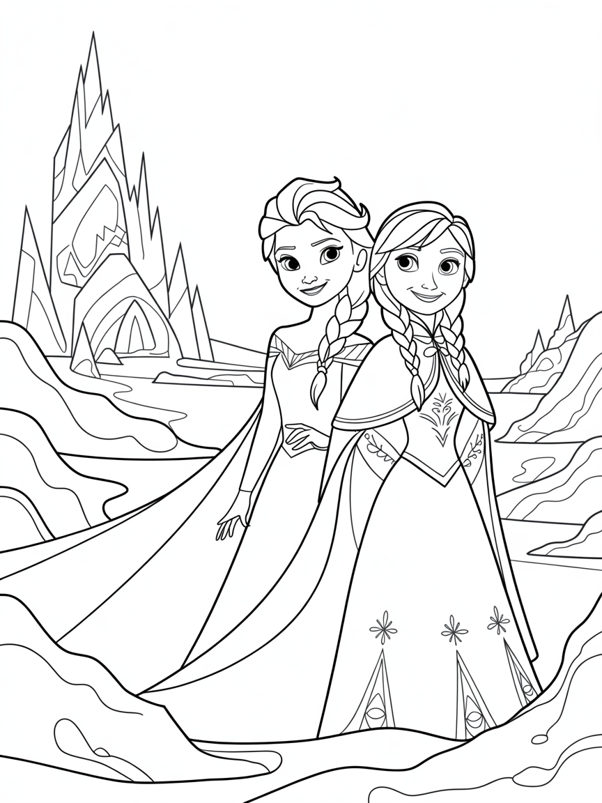Frozen - Free Coloring Page