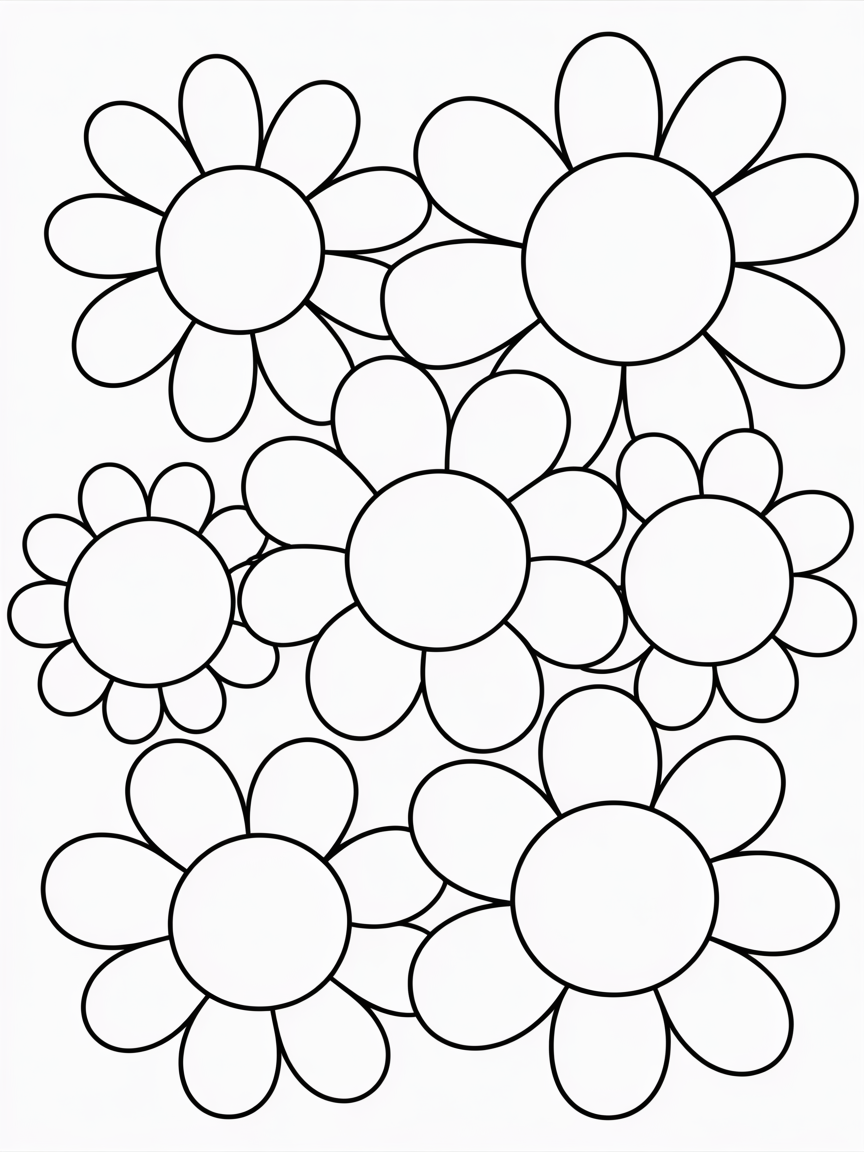 Flowers - Free Coloring Page