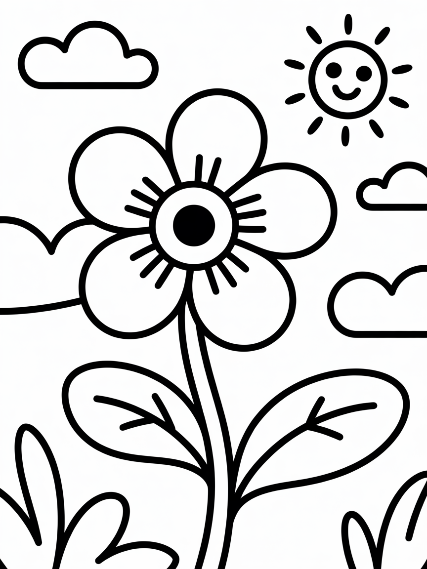 forget me not flower - Free Coloring Page