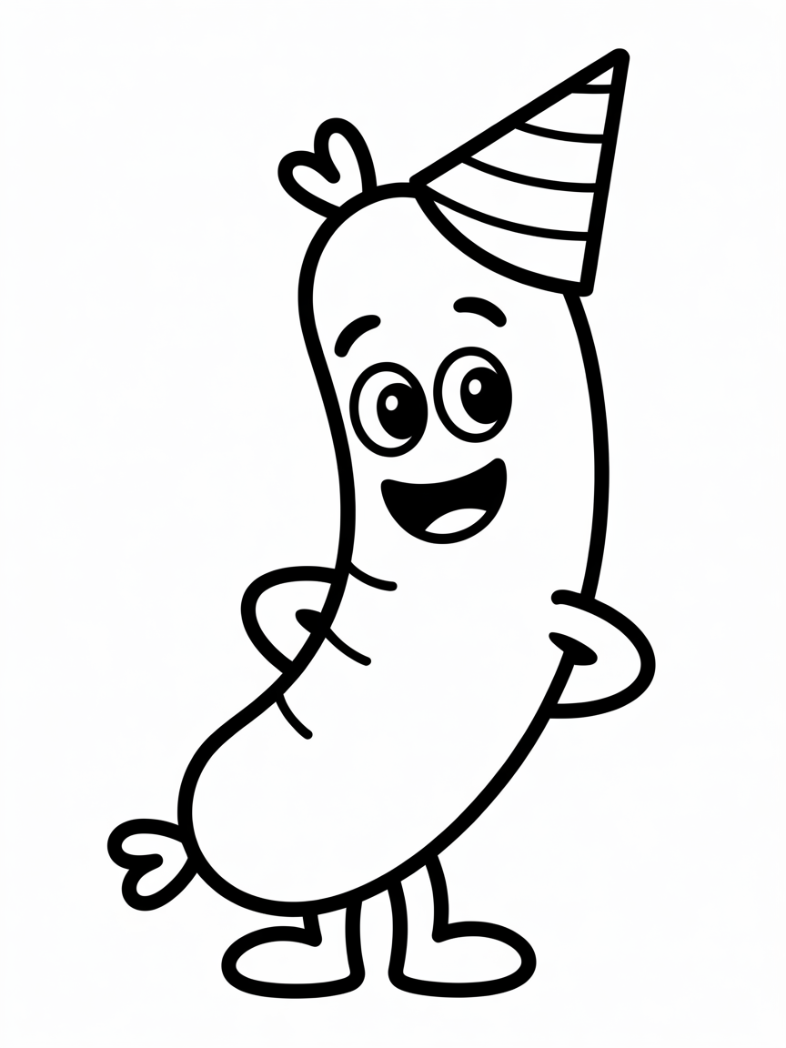 Sausage - Free Coloring Page
