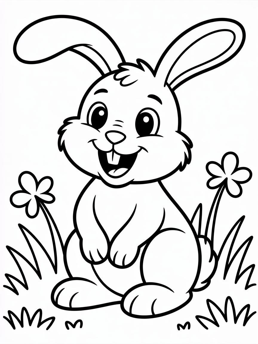 rabbit - Free Coloring Page
