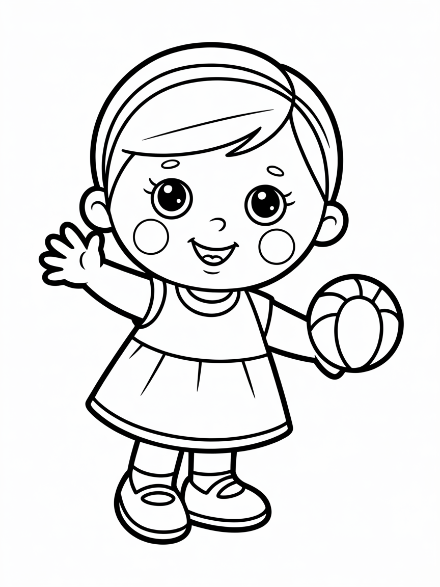 doll - Free Coloring Page