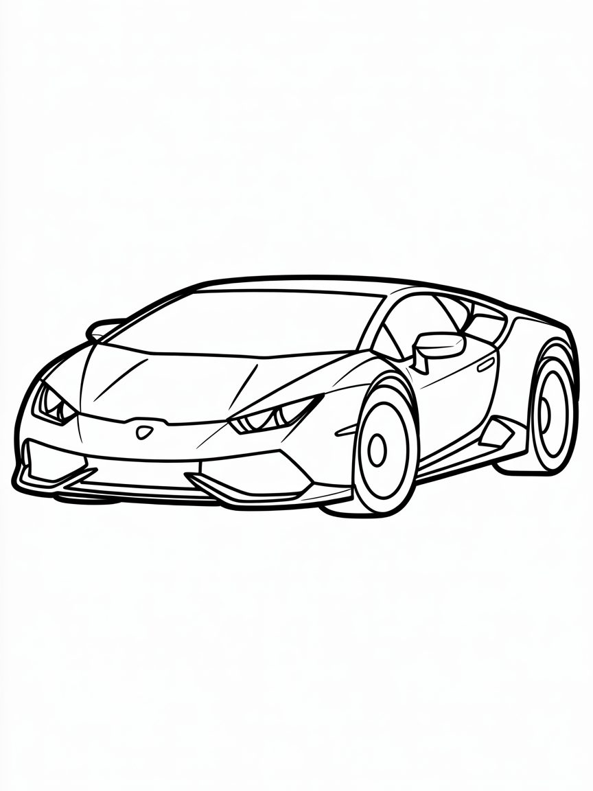 a lamborghinin huracan - Free Coloring Page