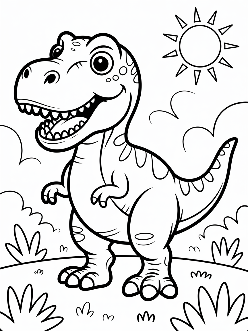 trex - Free Coloring Page