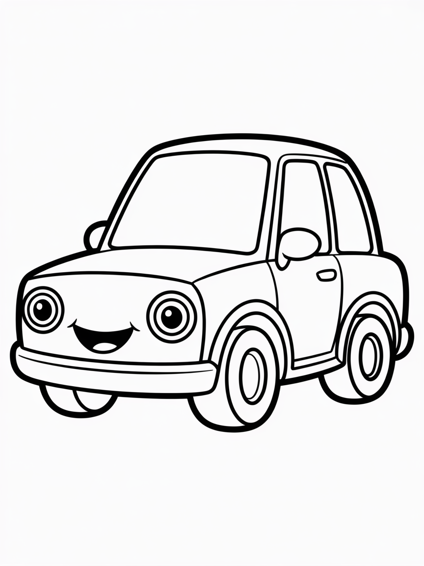 A car - Free Coloring Page