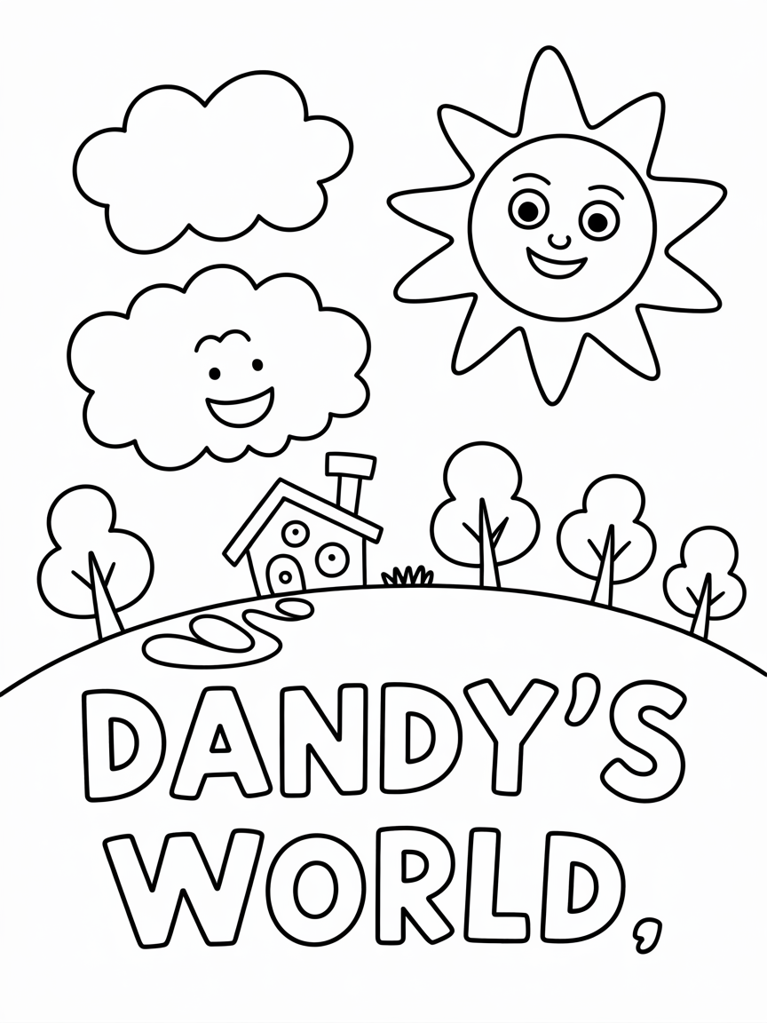 dandy's world - Free Coloring Page