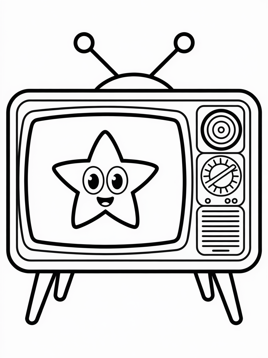 TV - Free Coloring Page