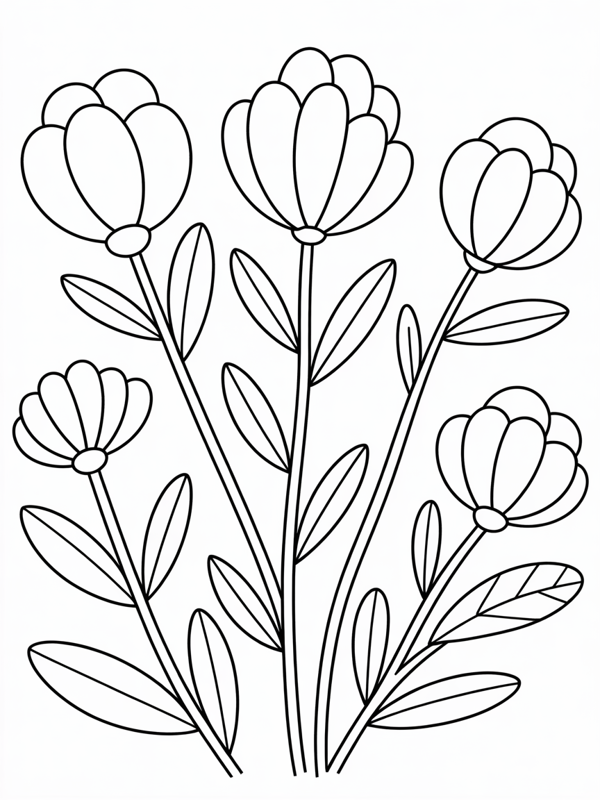 lavender flowers - Free Coloring Page