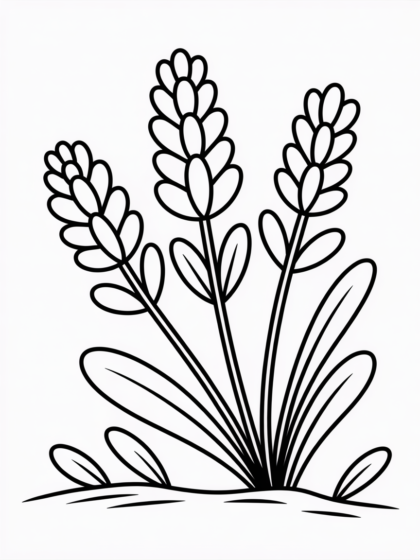 lavender - Free Coloring Page