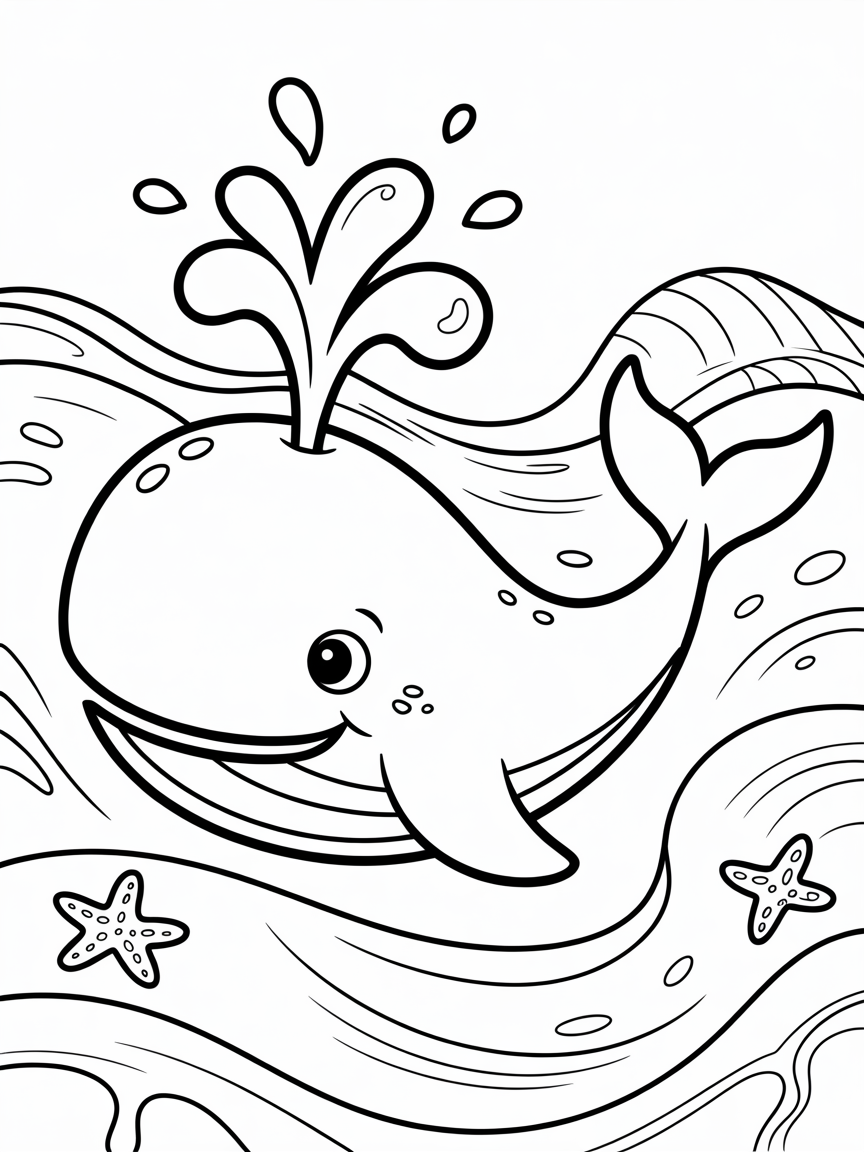 W - Free Coloring Page