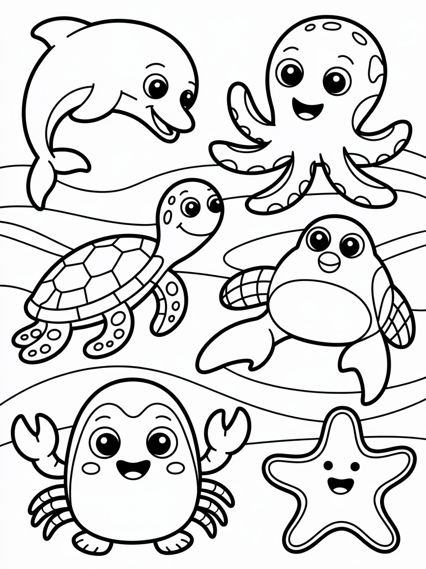 All sea Animals coloring Pages All sea Animals coloring Pages