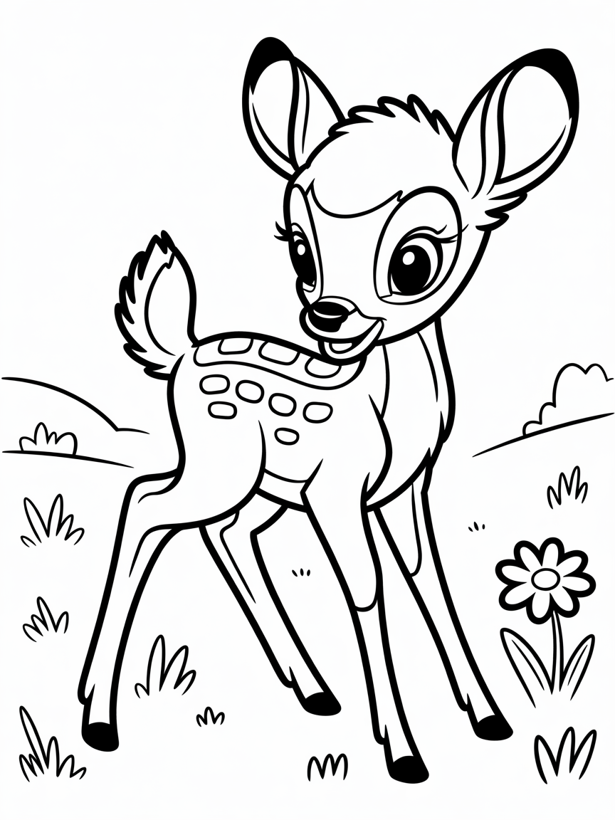 Bamby - Free Printable Coloring Page - Free Coloring Page