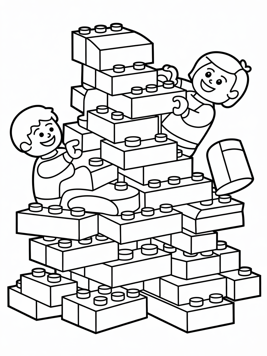 Lego - Free Coloring Page