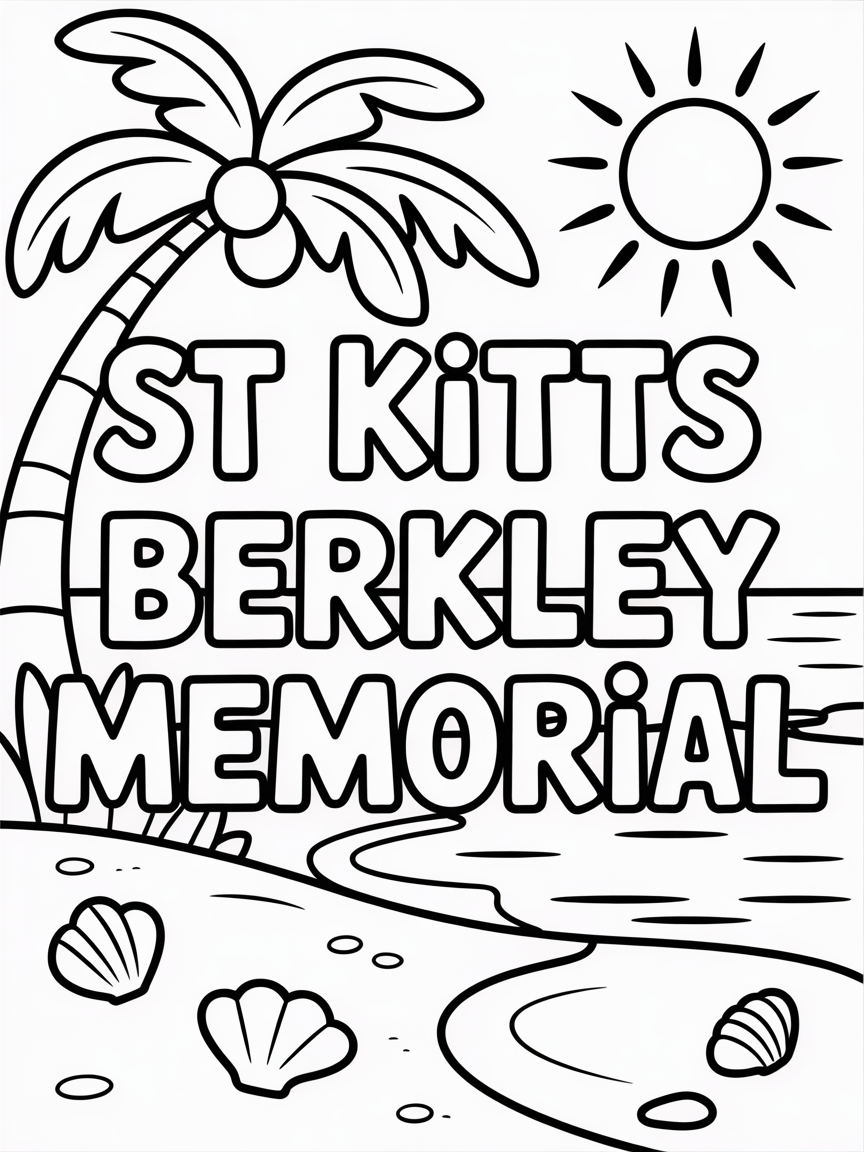 ST KITTS BERKLEY MEMORIAL - Free Coloring Page