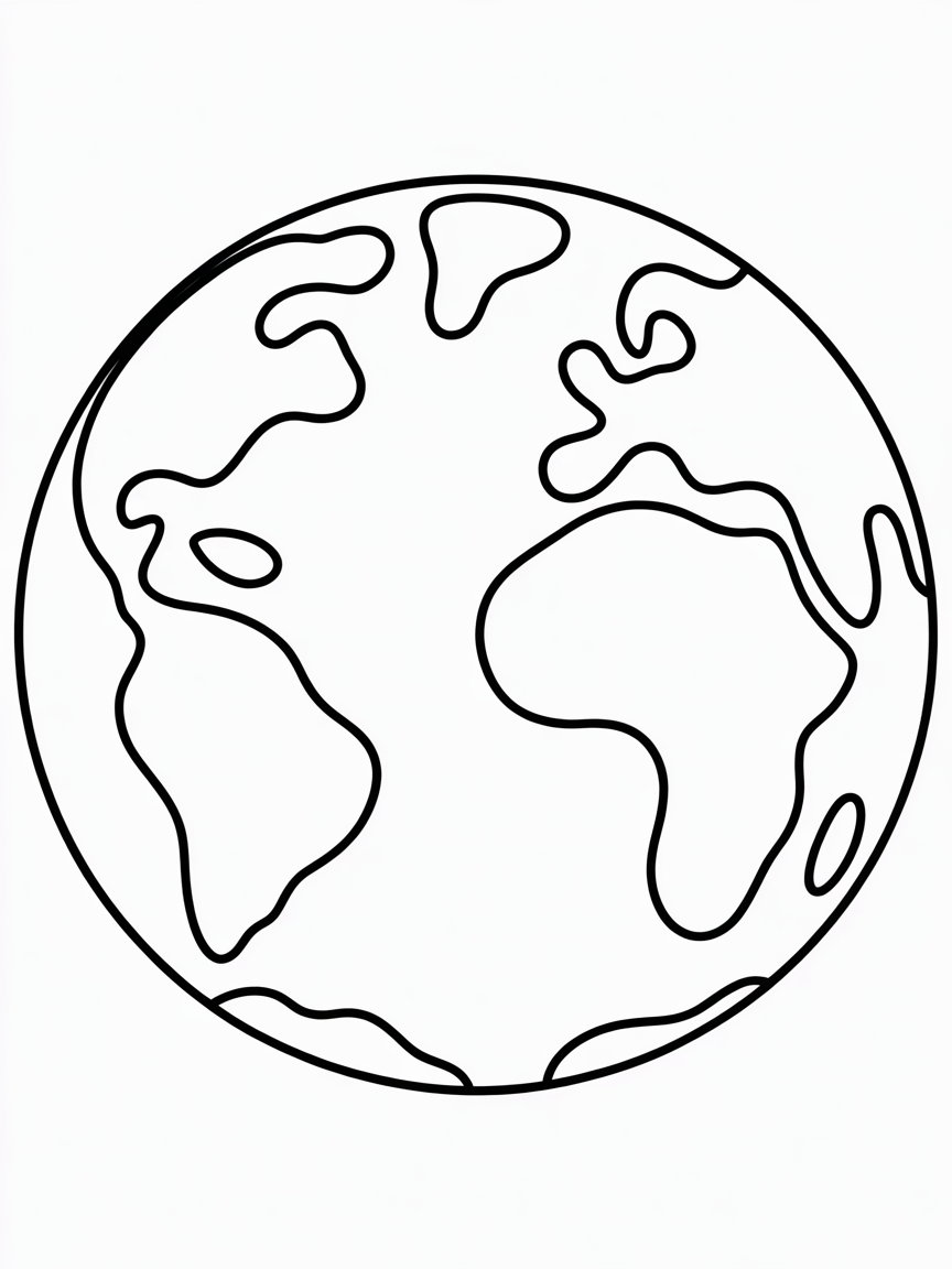 Empty void of space - Free Coloring Page