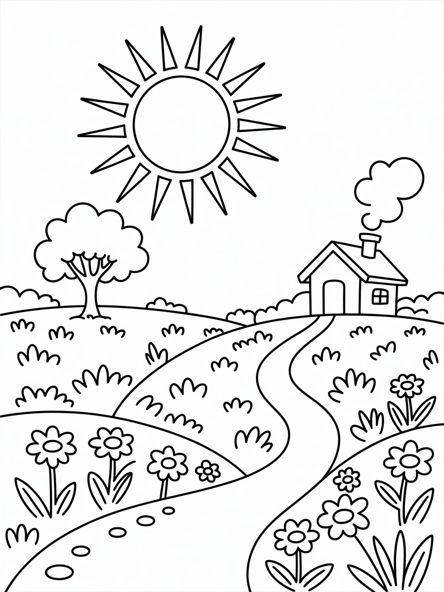 Nature - Free Coloring Page