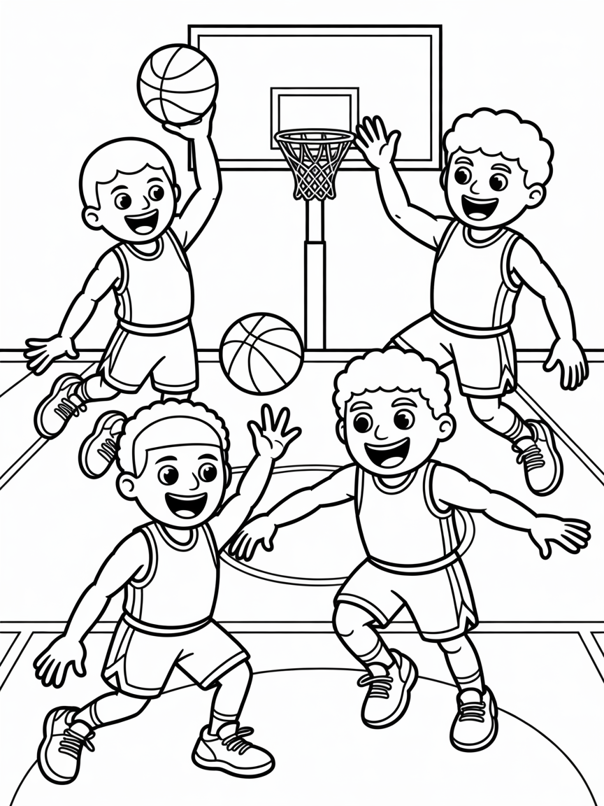 nba basketball players - Free Coloring Page