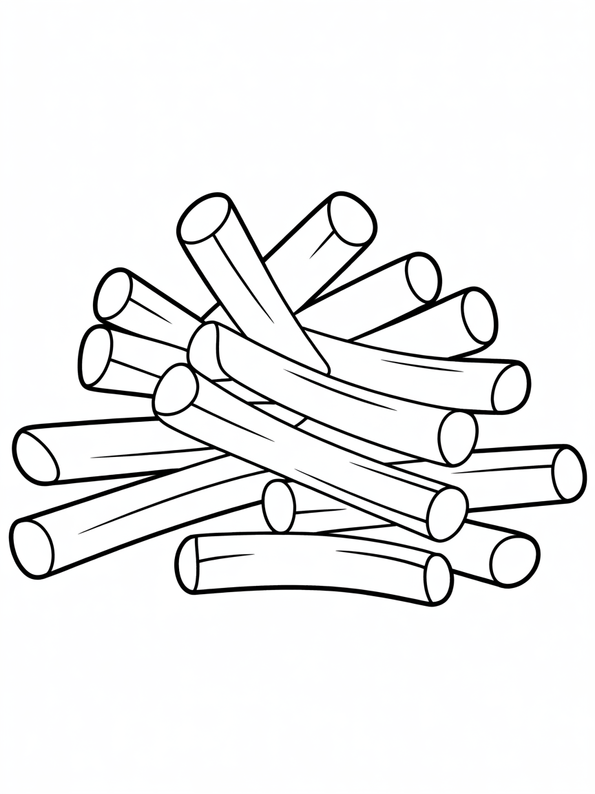 french fries - Free Coloring Page
