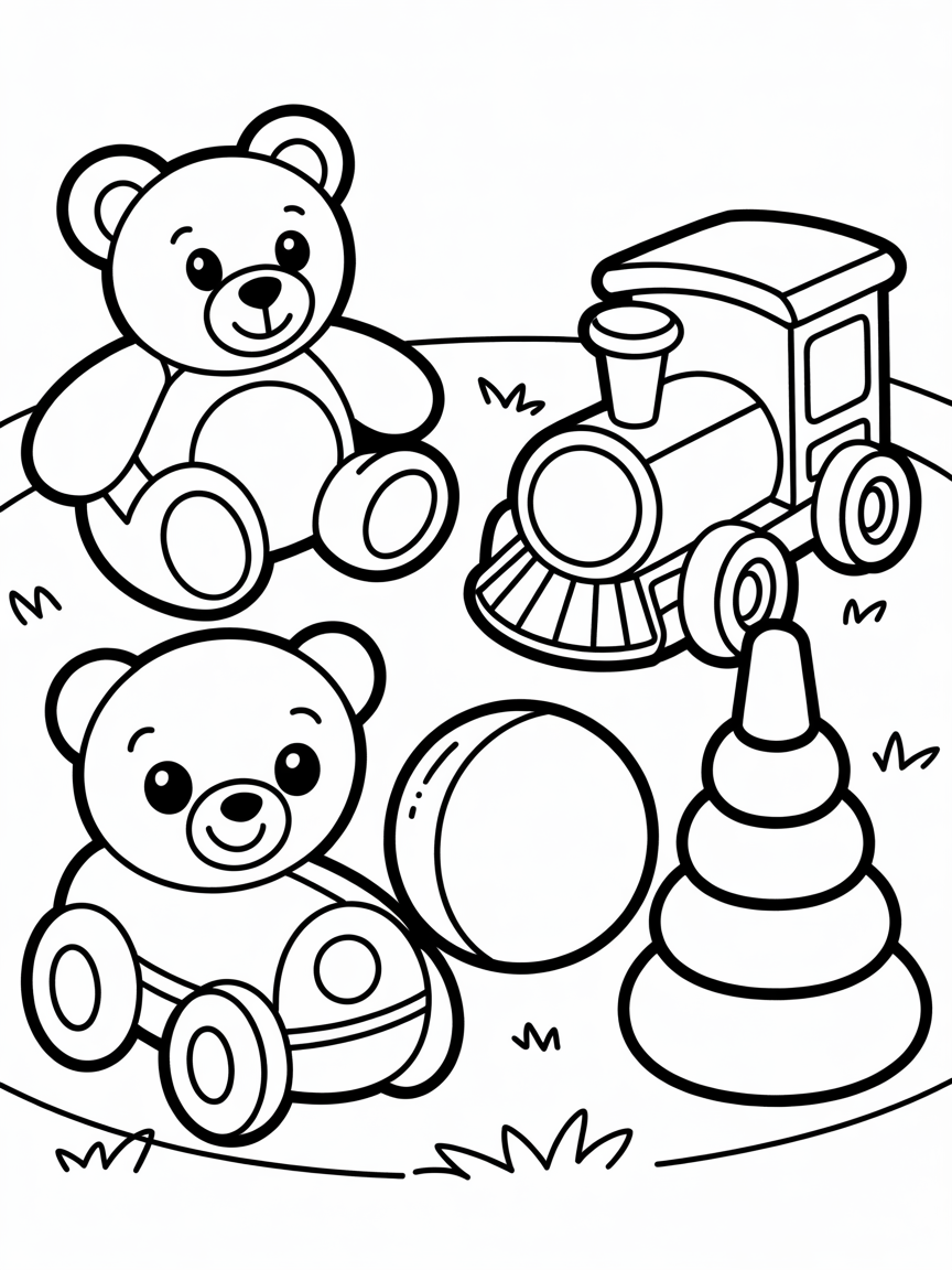 2 year old favourites - Free Coloring Page