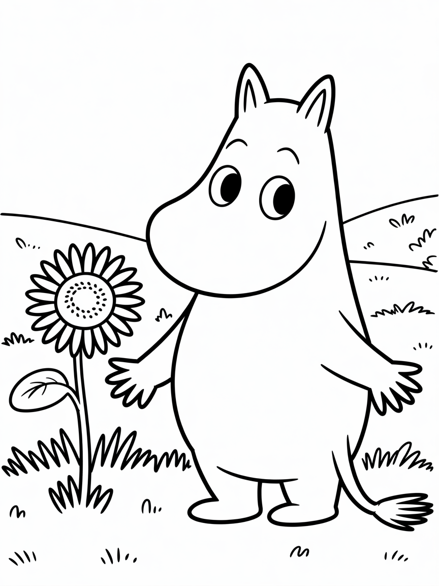 moomin - Free Coloring Page