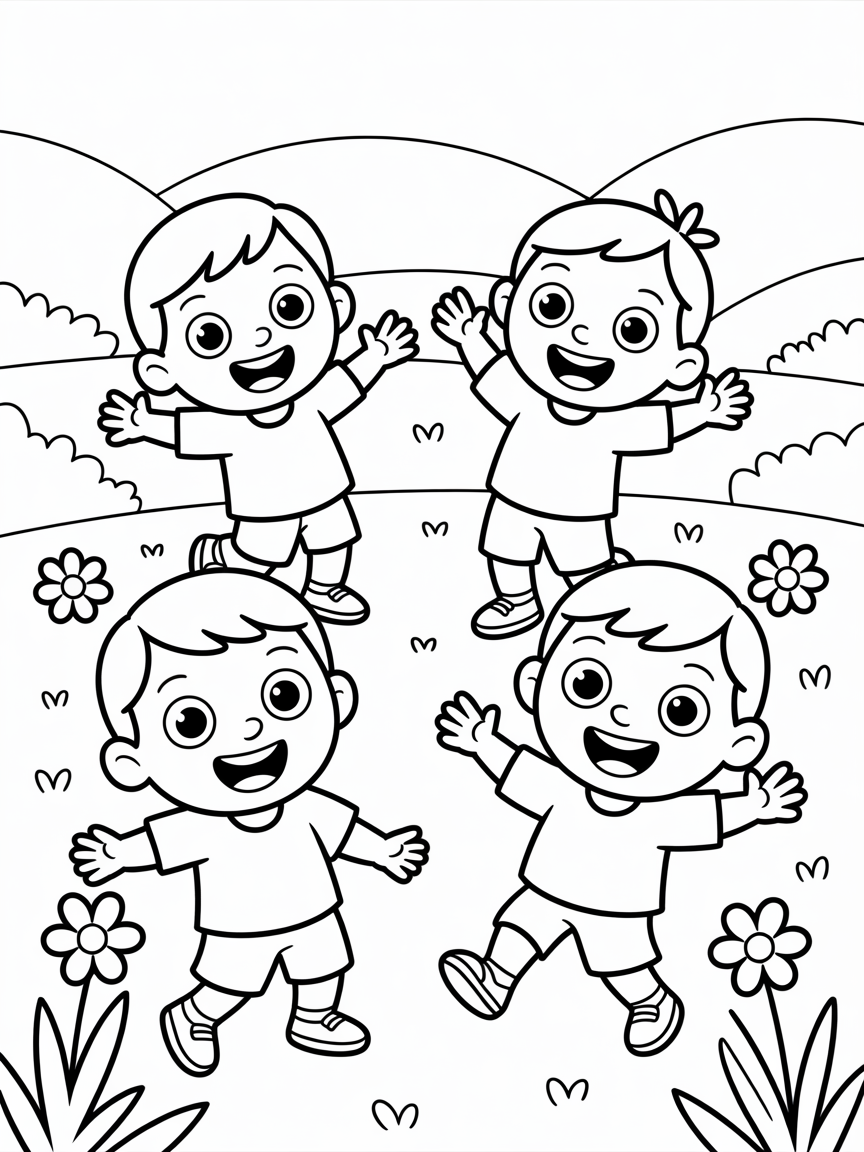 dancing - Free Coloring Page