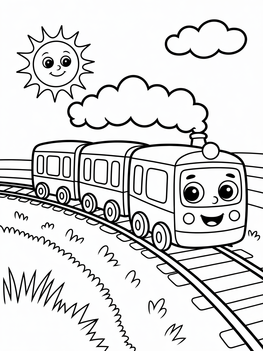 travelling - Free Coloring Page