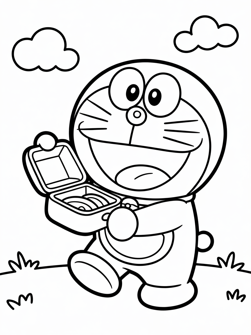 coloring page of doremon - Free Coloring Page