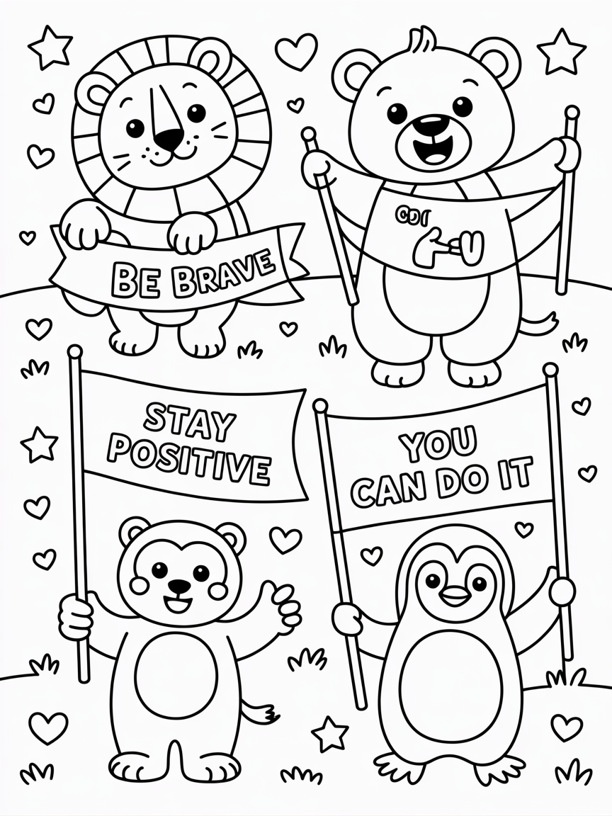 Confidence motivation quotes inspire - Free Coloring Page