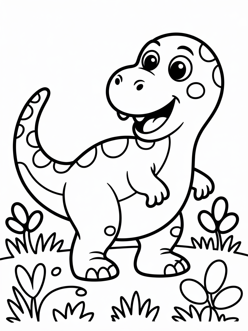 Dinosour - Free Coloring Page