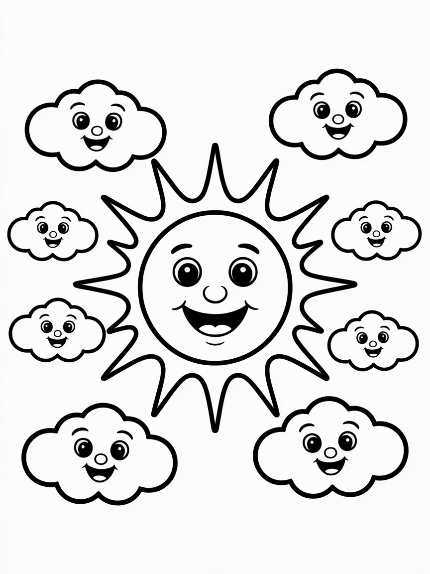 Happy - Free Printable Coloring Page - Free Coloring Page