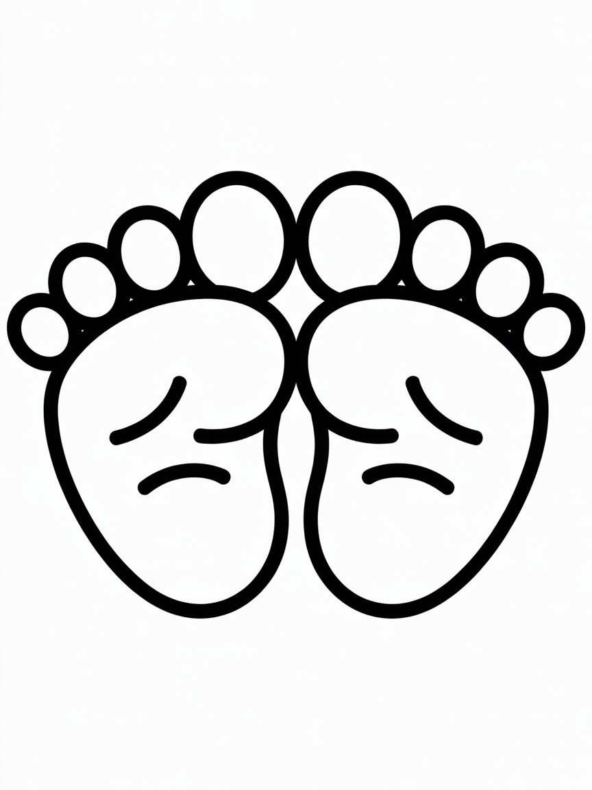 Toes - Free Coloring Page