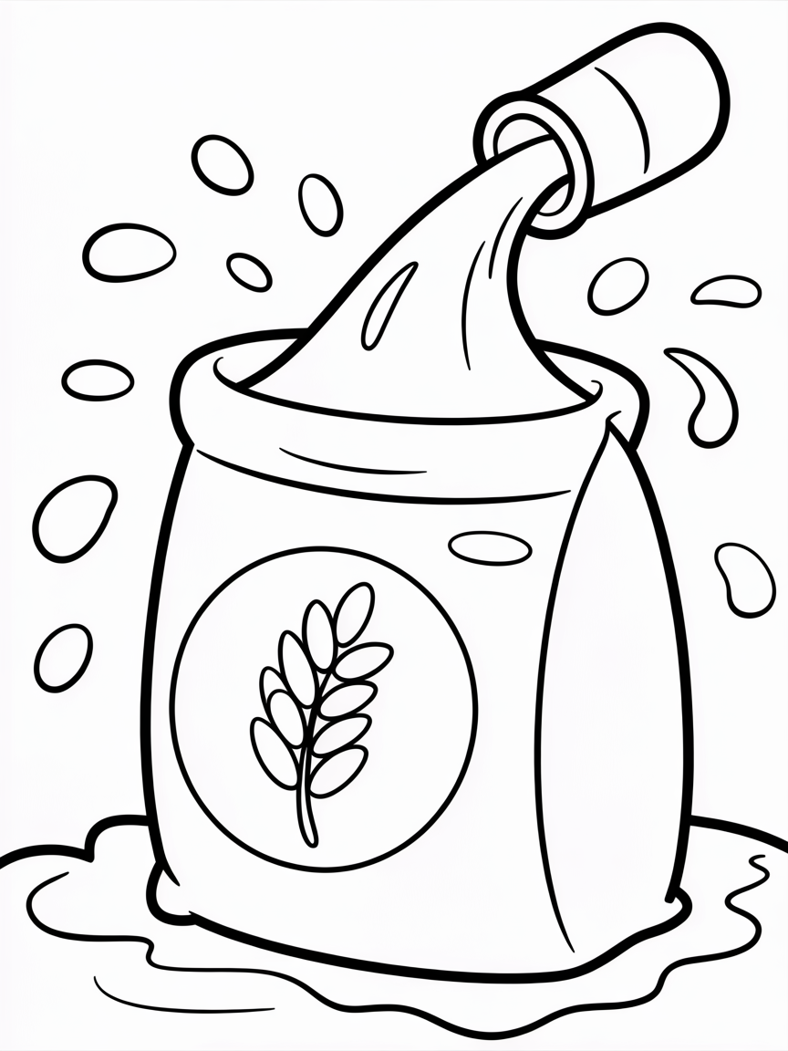 Flour - Free Coloring Page