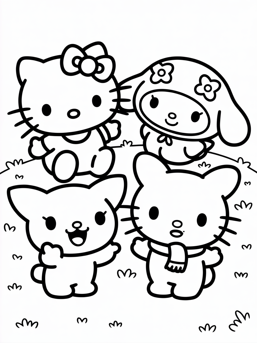 Sanrio - Free Coloring Page